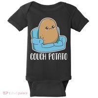Couch Potato Cute Kawaii Funny Potato Baby Bodysuit thumb 0