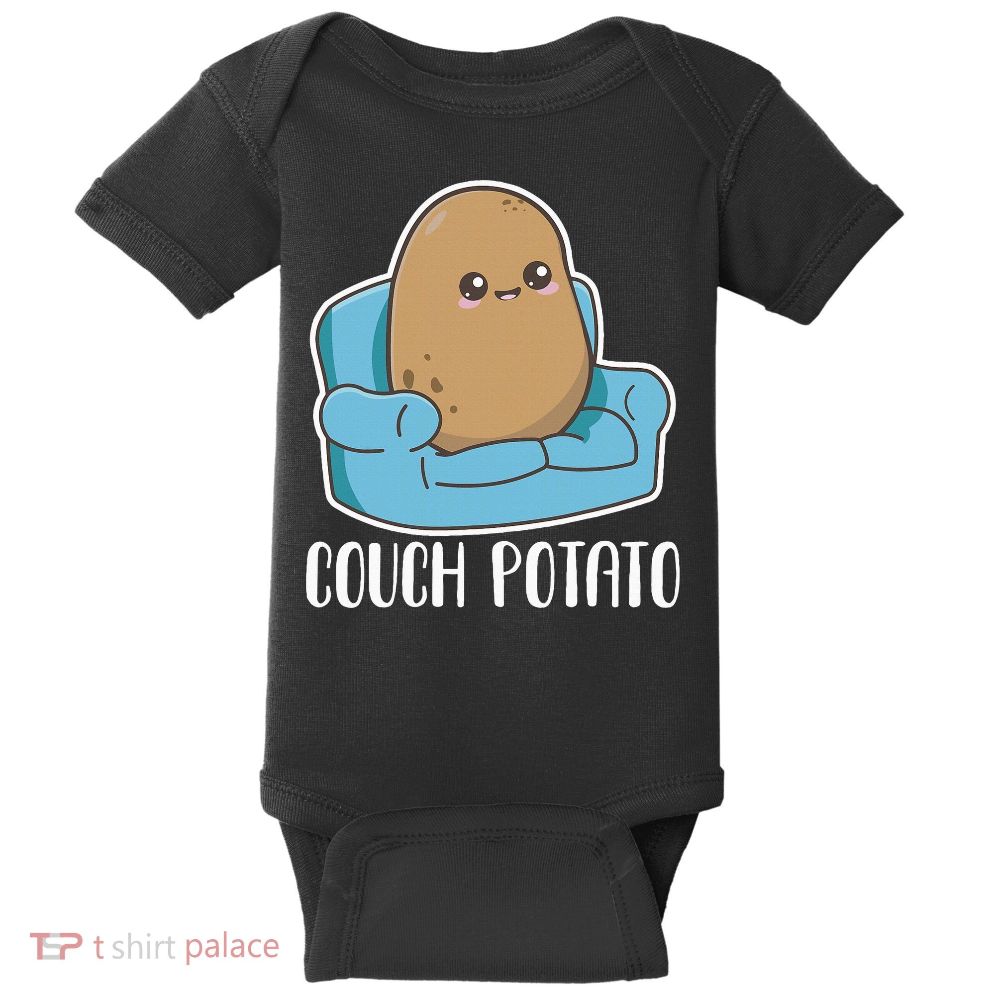 Couch Potato Cute Kawaii Funny Potato Baby Bodysuit