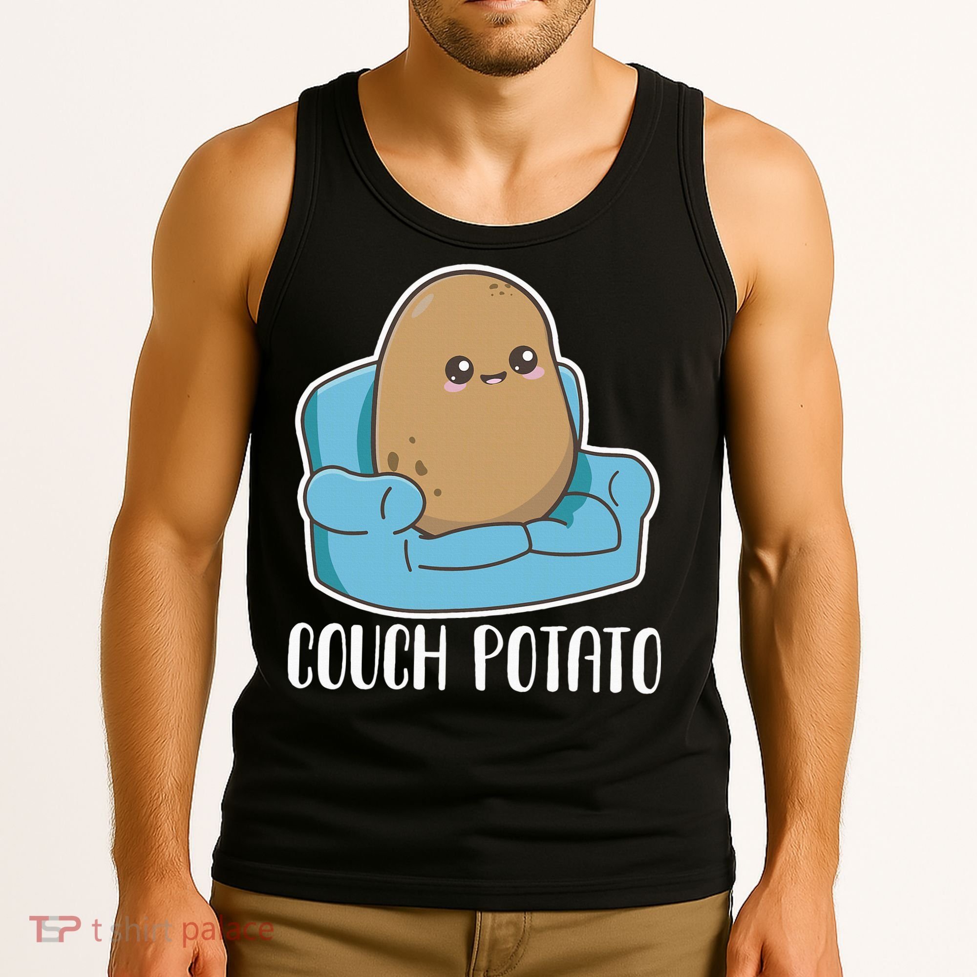 Couch Potato Cute Kawaii Funny Potato Tank Top