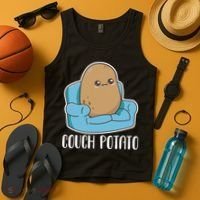 Couch Potato Cute Kawaii Funny Potato Tank Top thumb 4