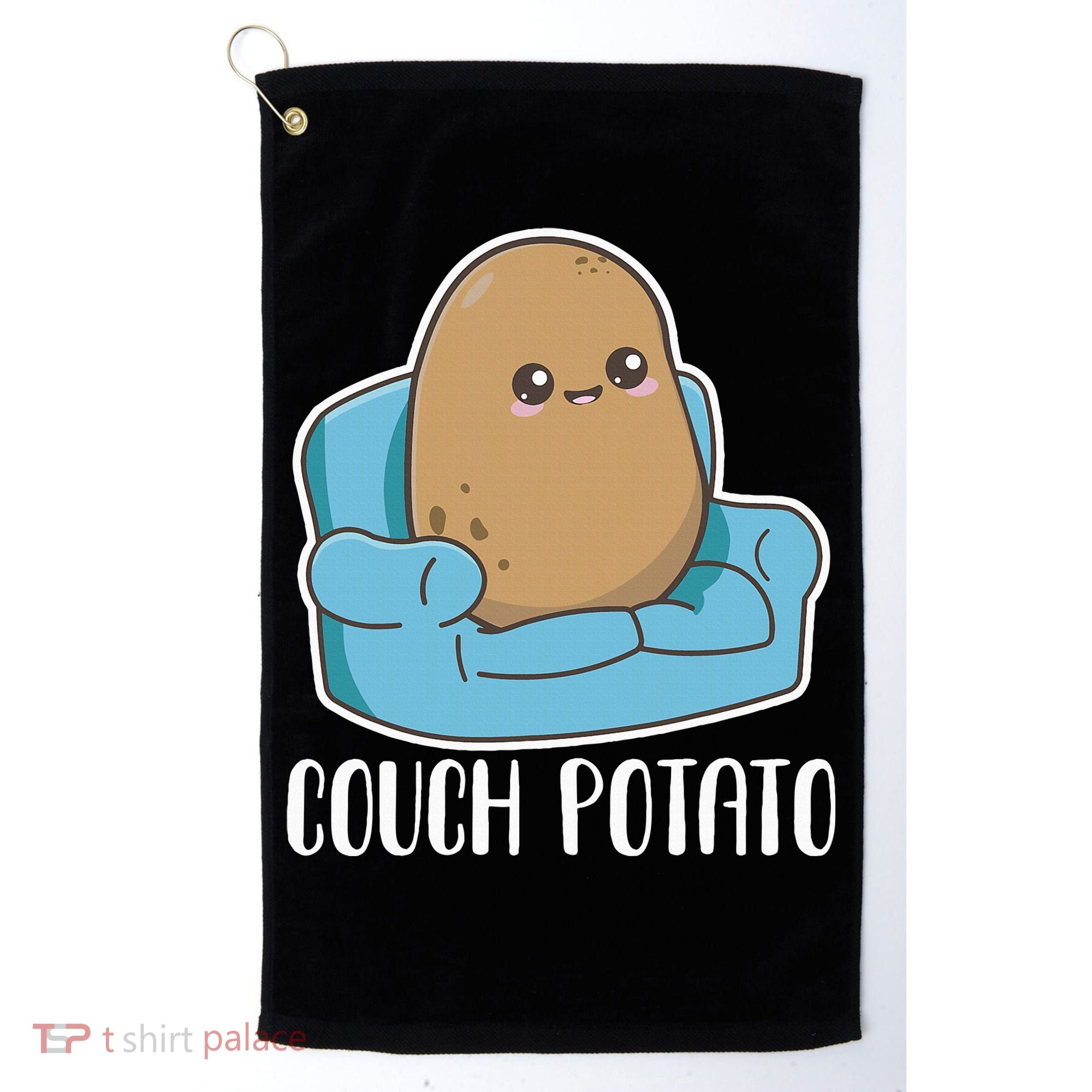 Couch Potato Cute Kawaii Funny Potato Golf Towel