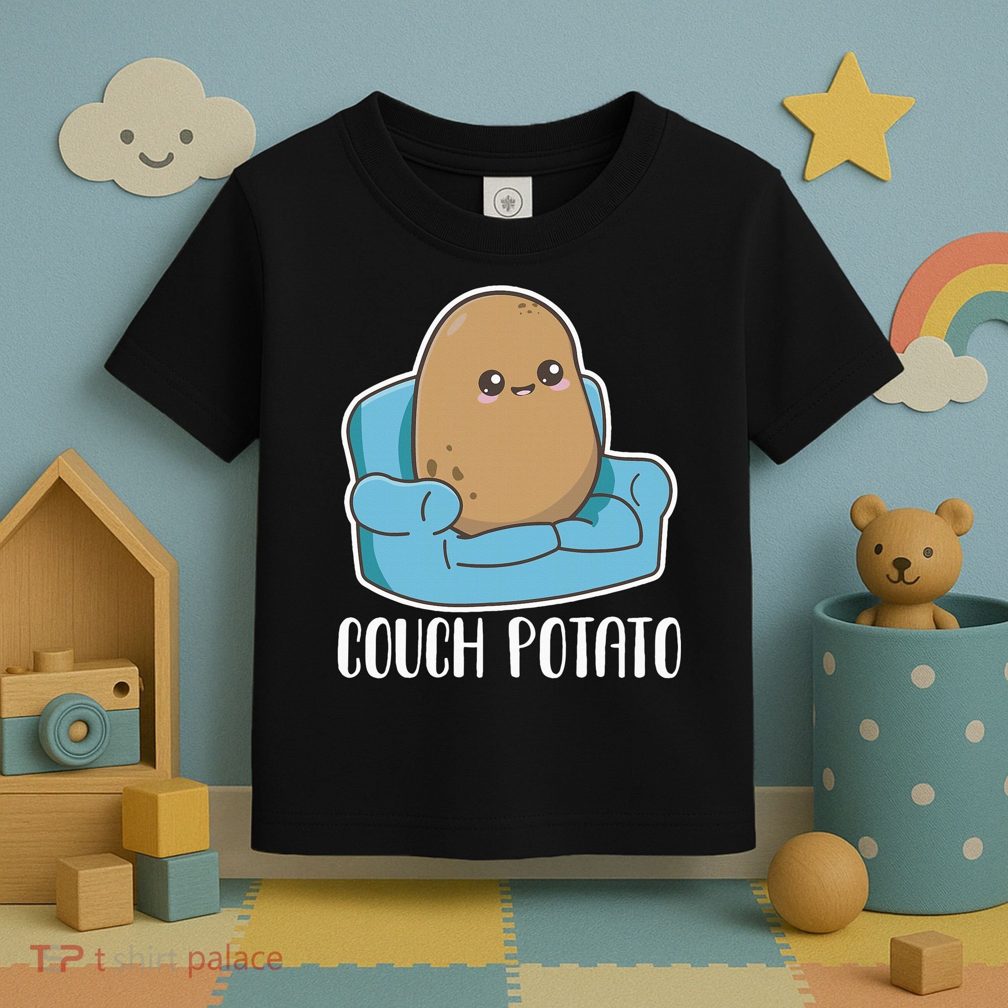 Couch Potato Cute Kawaii Funny Potato Toddler T-Shirt