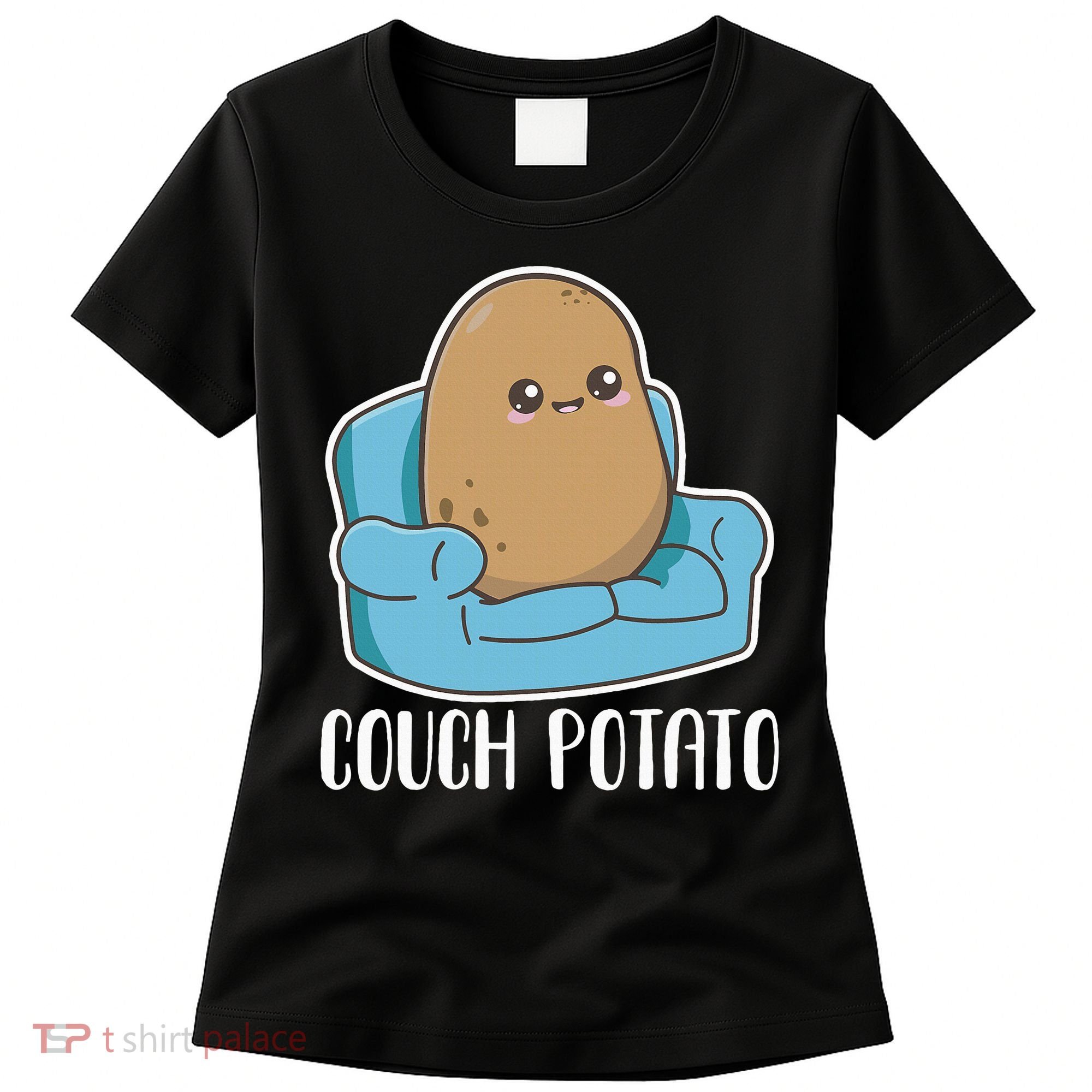 Couch Potato Cute Kawaii Funny Potato Women's T-Shirt