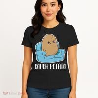Couch Potato Cute Kawaii Funny Potato Women's T-Shirt thumb 4