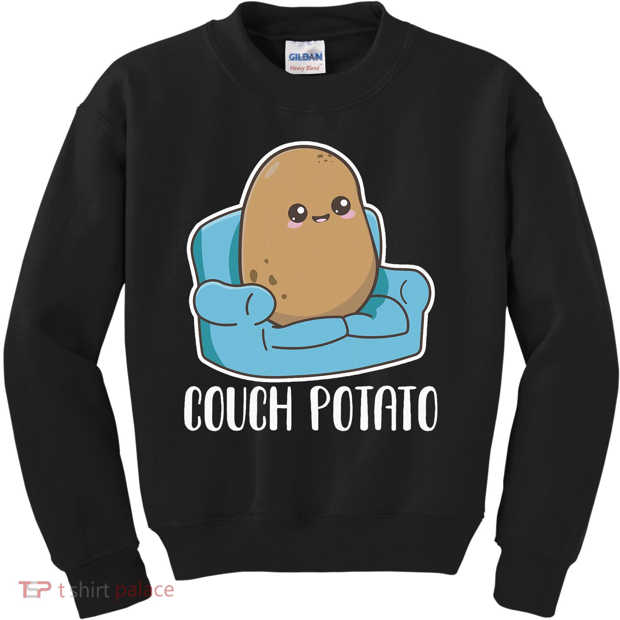 Couch Potato Cute Kawaii Funny Potato Kids Sweatshirt