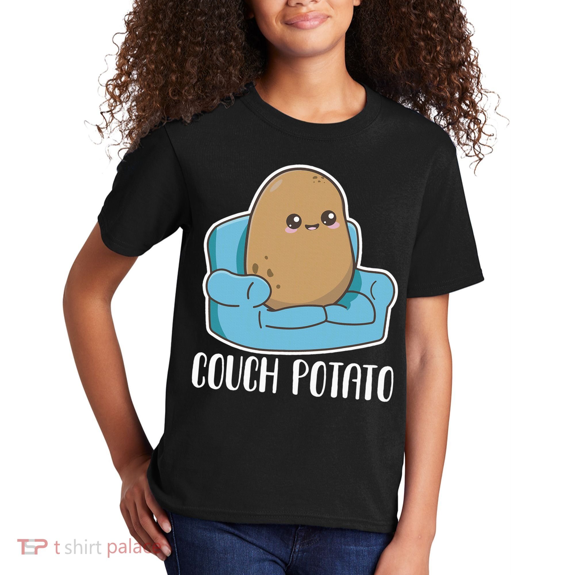 Couch Potato Cute Kawaii Funny Potato Kids T-Shirt