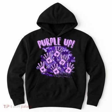 Cool Purple Camouflage Camo Hand Prints Hoodie