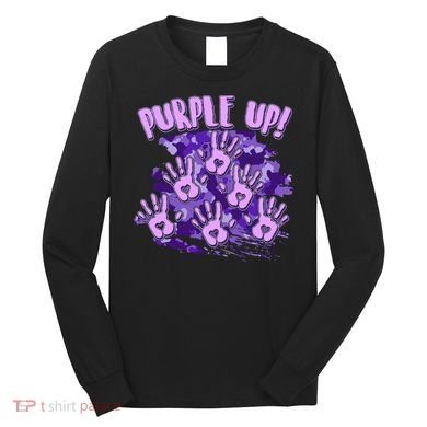 Cool Purple Camouflage Camo Hand Prints Long Sleeve Shirt