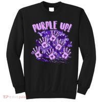 Cool Purple Camouflage Camo Hand Prints Sweatshirt thumb 0