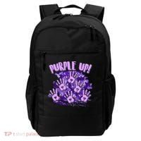 Cool Purple Camouflage Camo Hand Prints Backpack thumb 0
