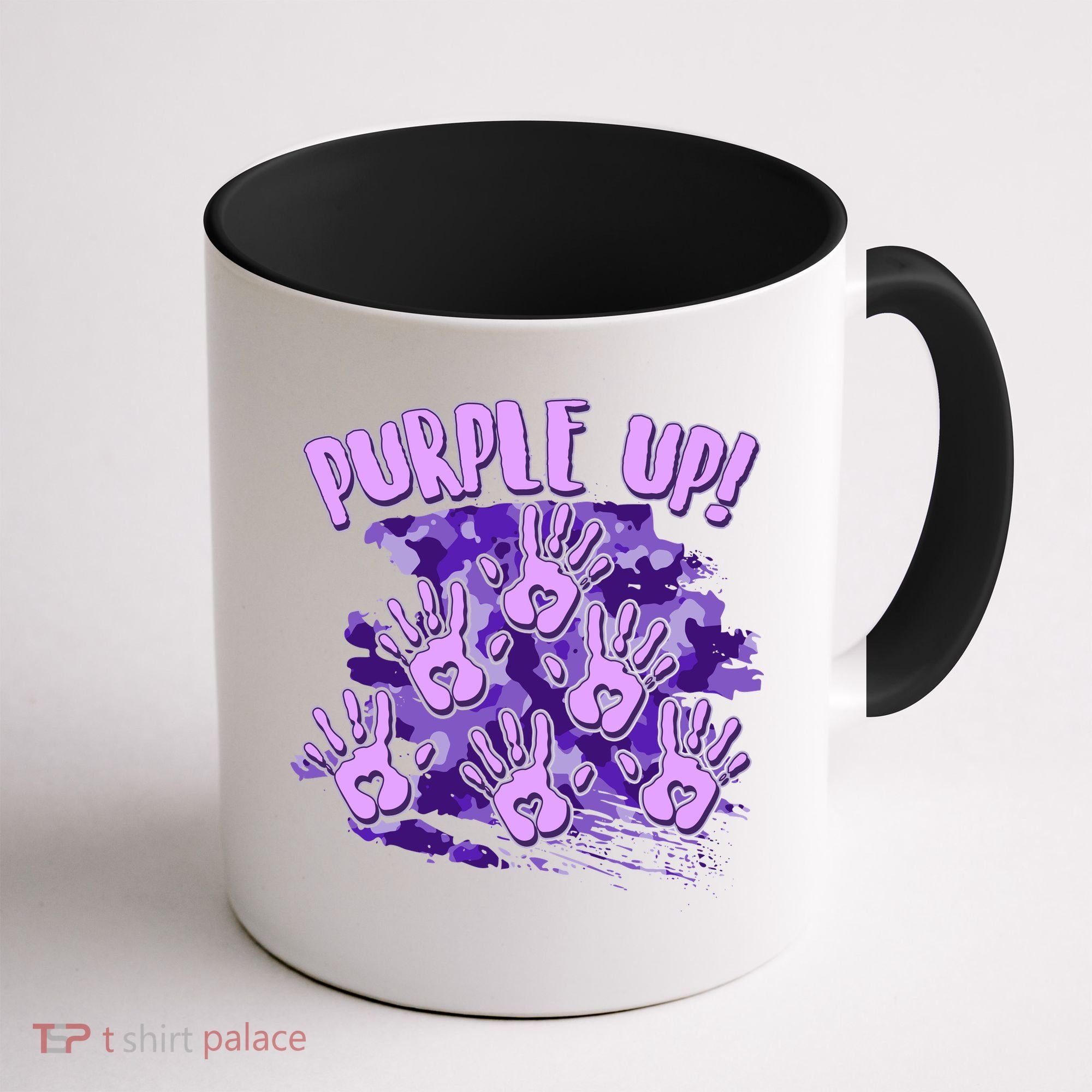 Cool Purple Camouflage Camo Hand Prints Coffee Mug