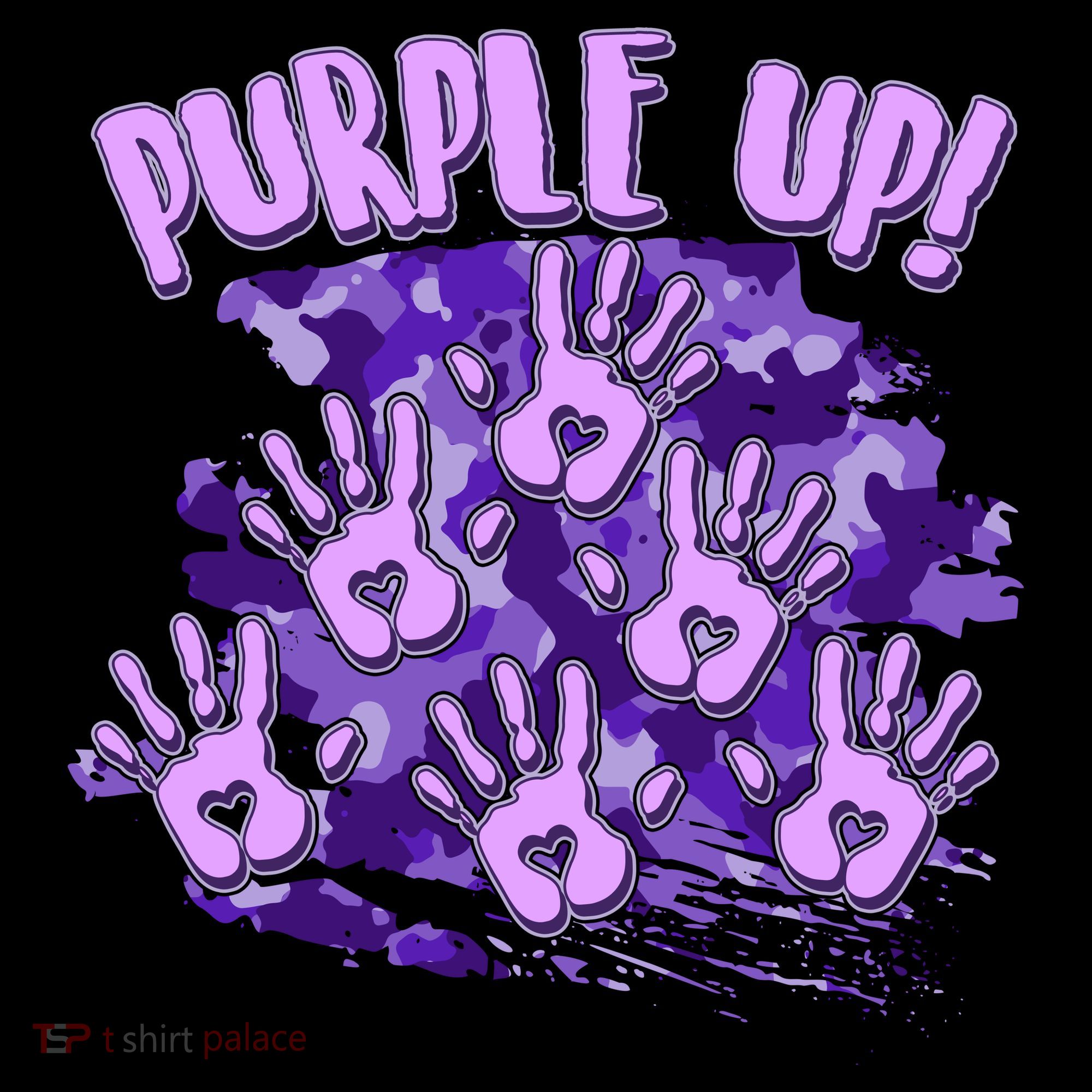 Cool Purple Camouflage Camo Hand Prints Coffee Mug