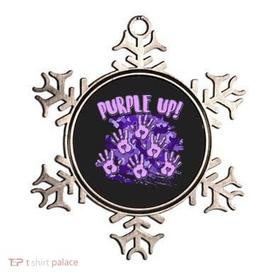 Cool Purple Camouflage Camo Hand Prints Ornament