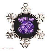 Cool Purple Camouflage Camo Hand Prints Ornament thumb 0