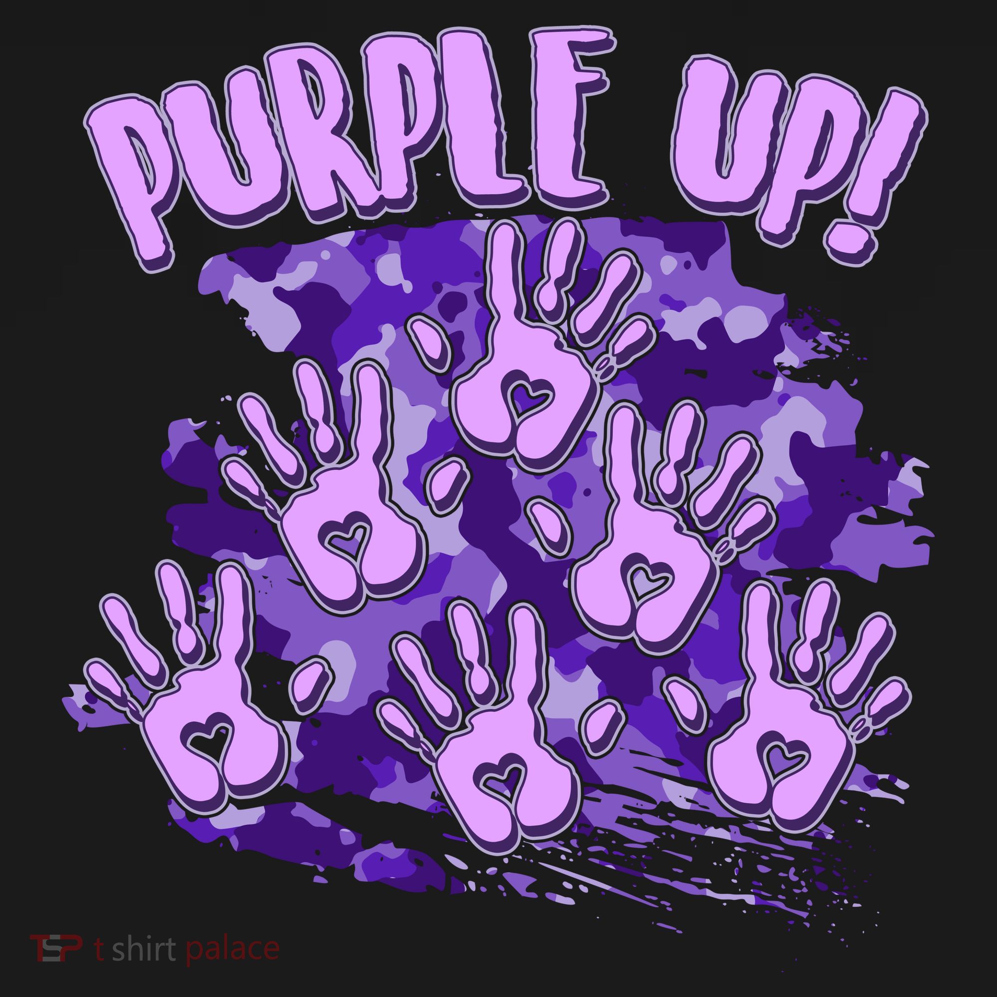 Cool Purple Camouflage Camo Hand Prints Women's Tank Top
