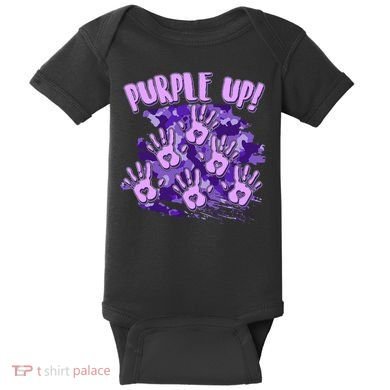 Cool Purple Camouflage Camo Hand Prints Baby Bodysuit