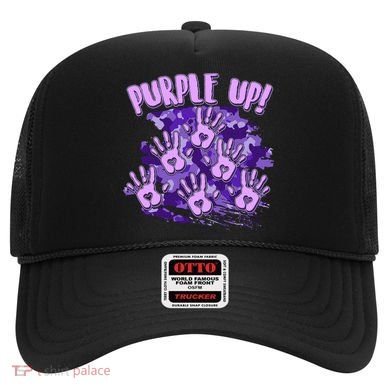 Cool Purple Camouflage Camo Hand Prints Hat