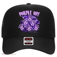 Cool Purple Camouflage Camo Hand Prints Hat thumb 0