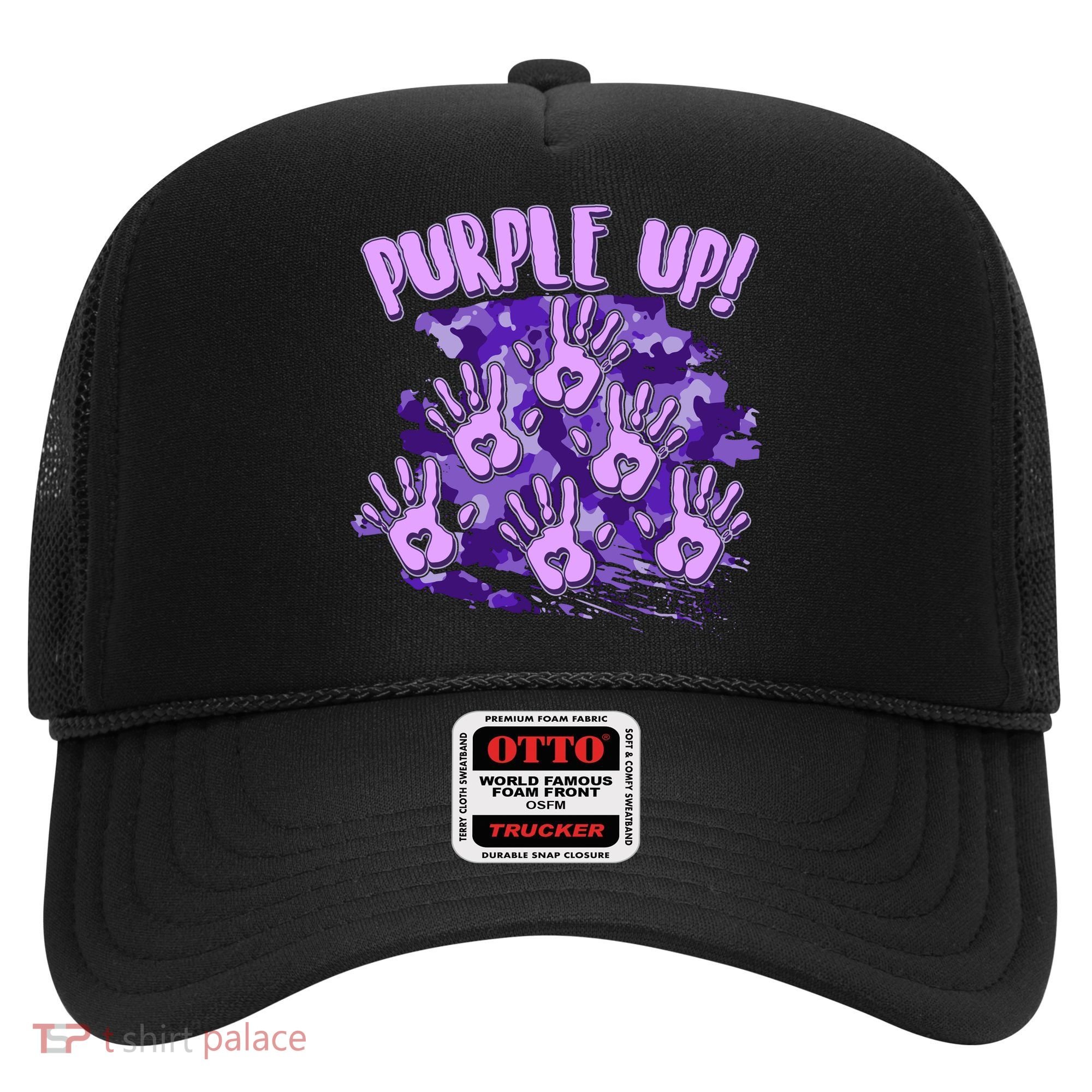 Cool Purple Camouflage Camo Hand Prints Hat