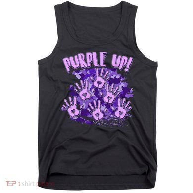 Cool Purple Camouflage Camo Hand Prints Tank Top