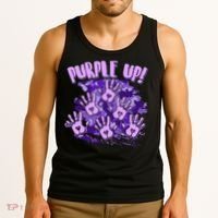 Cool Purple Camouflage Camo Hand Prints Tank Top thumb 3