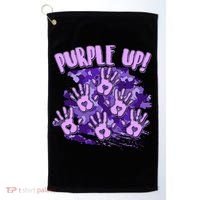 Cool Purple Camouflage Camo Hand Prints Golf Towel thumb 0