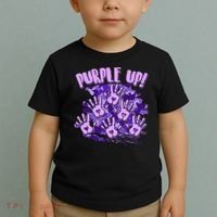 Cool Purple Camouflage Camo Hand Prints Toddler T-Shirt thumb 2