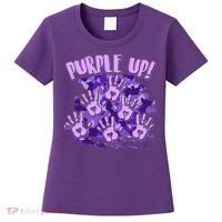 Cool Purple Camouflage Camo Hand Prints Women's T-Shirt thumb 0
