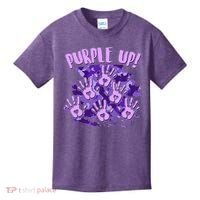 Cool Purple Camouflage Camo Hand Prints Kids T-Shirt thumb 0