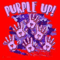 Cool Purple Camouflage Camo Hand Prints Santa Hat thumb 1