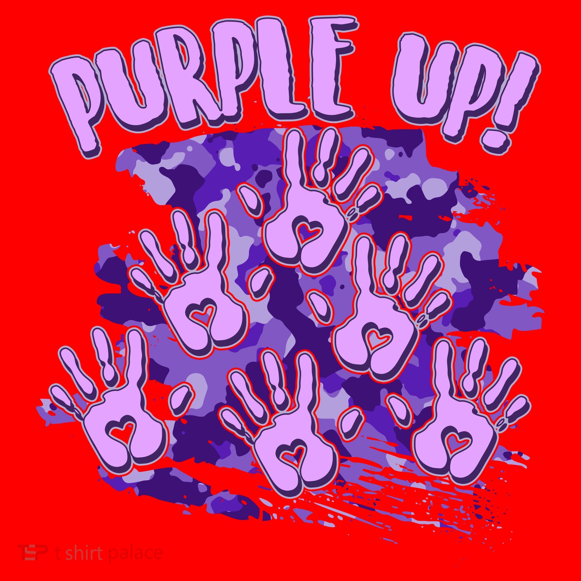 Cool Purple Camouflage Camo Hand Prints Santa Hat