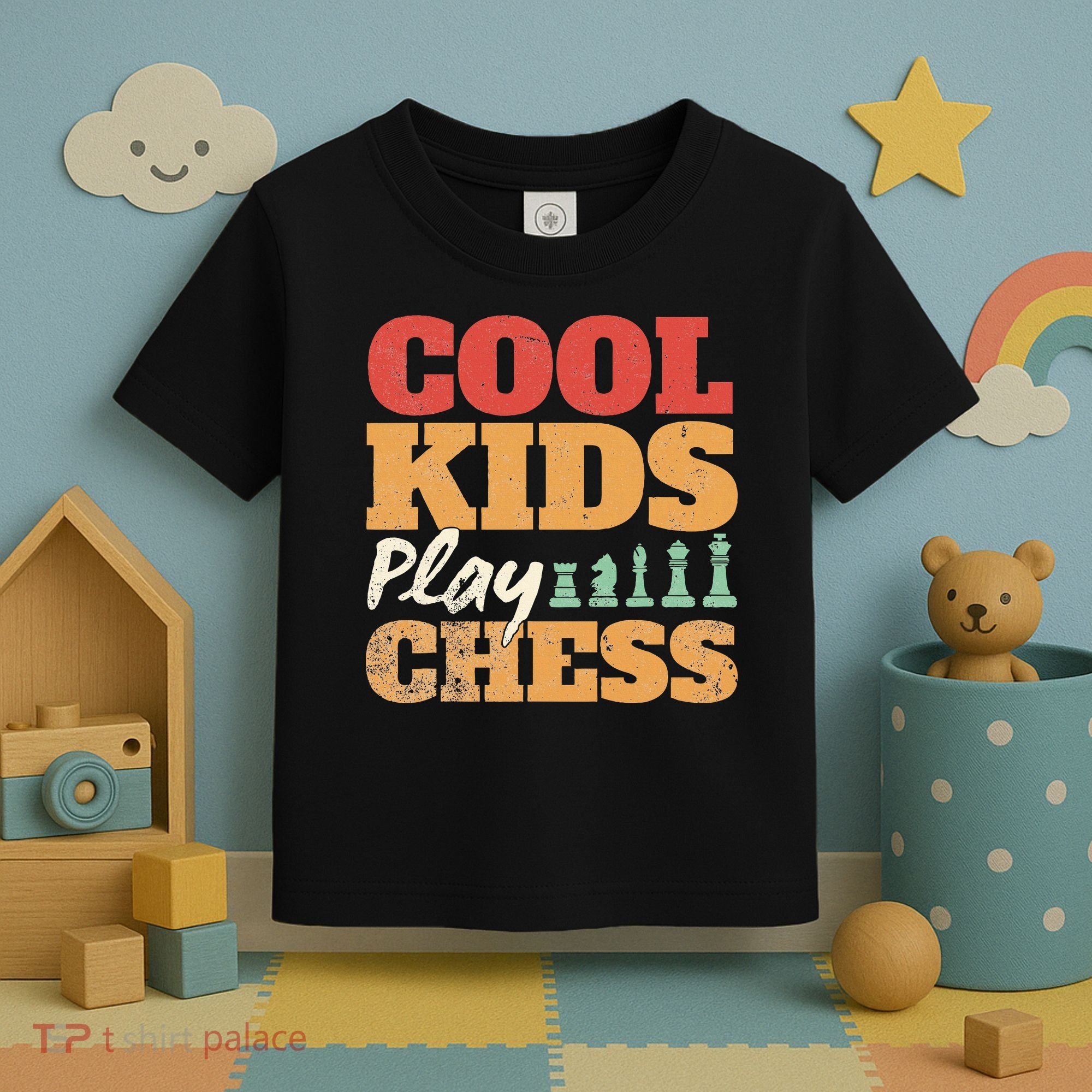 Cool Play Chess Player Chess Board Chess Lovers Toddler T-Shirt