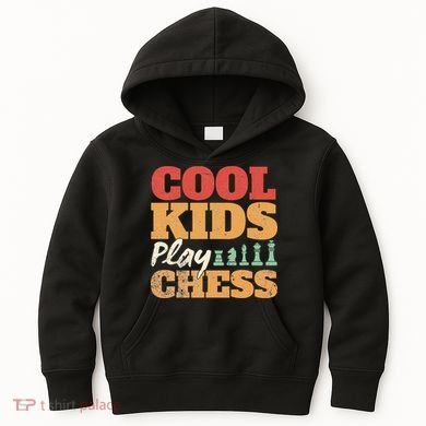 Cool Play Chess Player Chess Board Chess Lovers Kids Hoodie