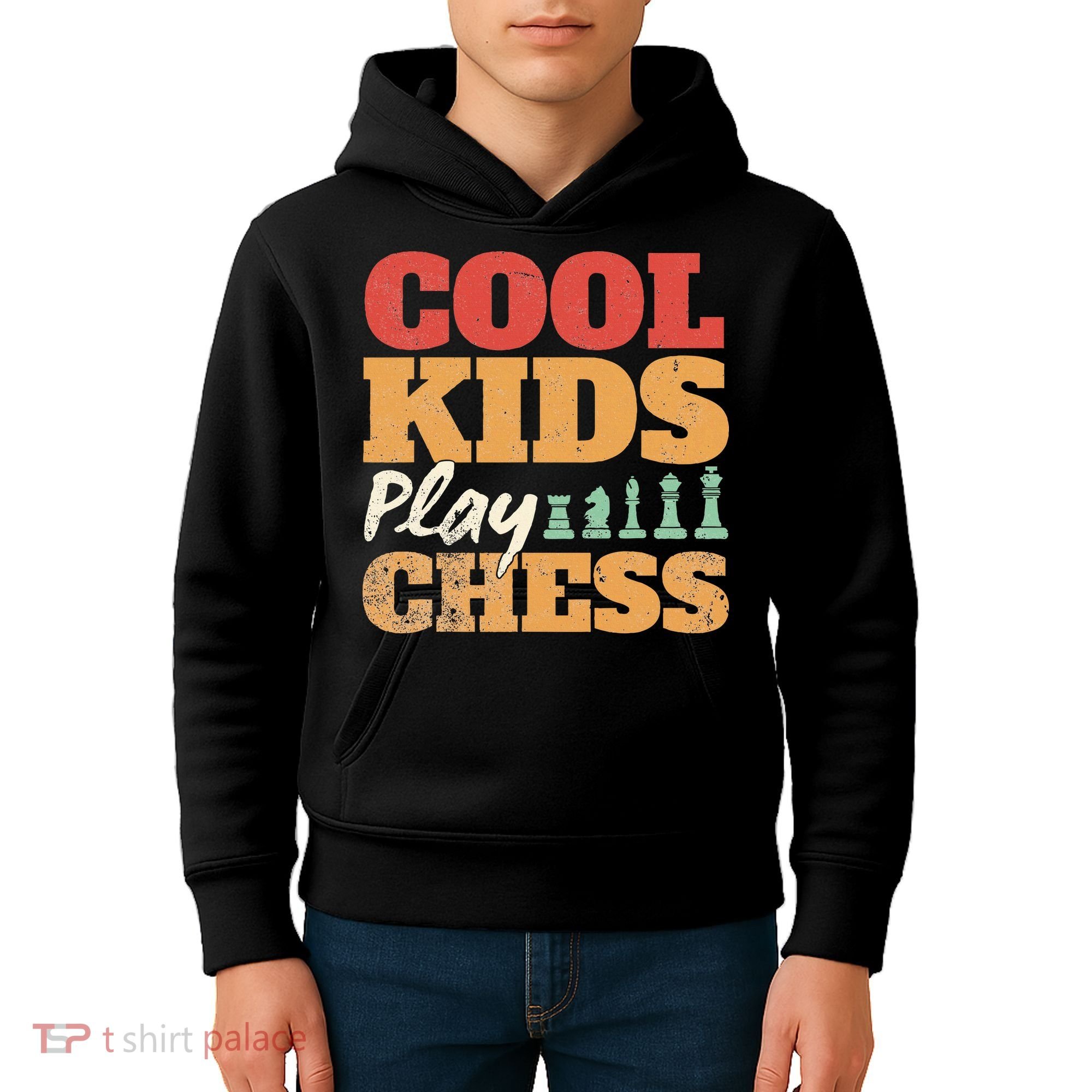 Cool Play Chess Player Chess Board Chess Lovers Kids Hoodie