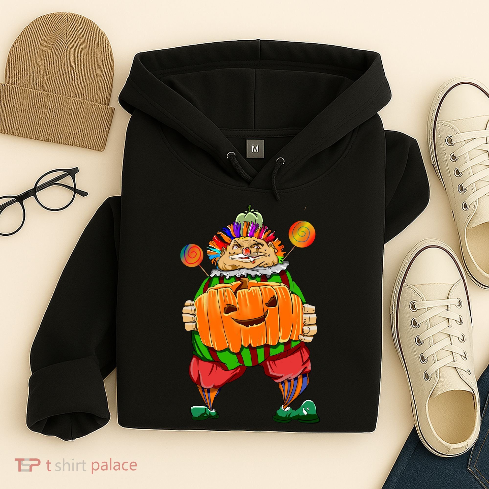 Clown Pumpkin Creepy Halloween Hoodie