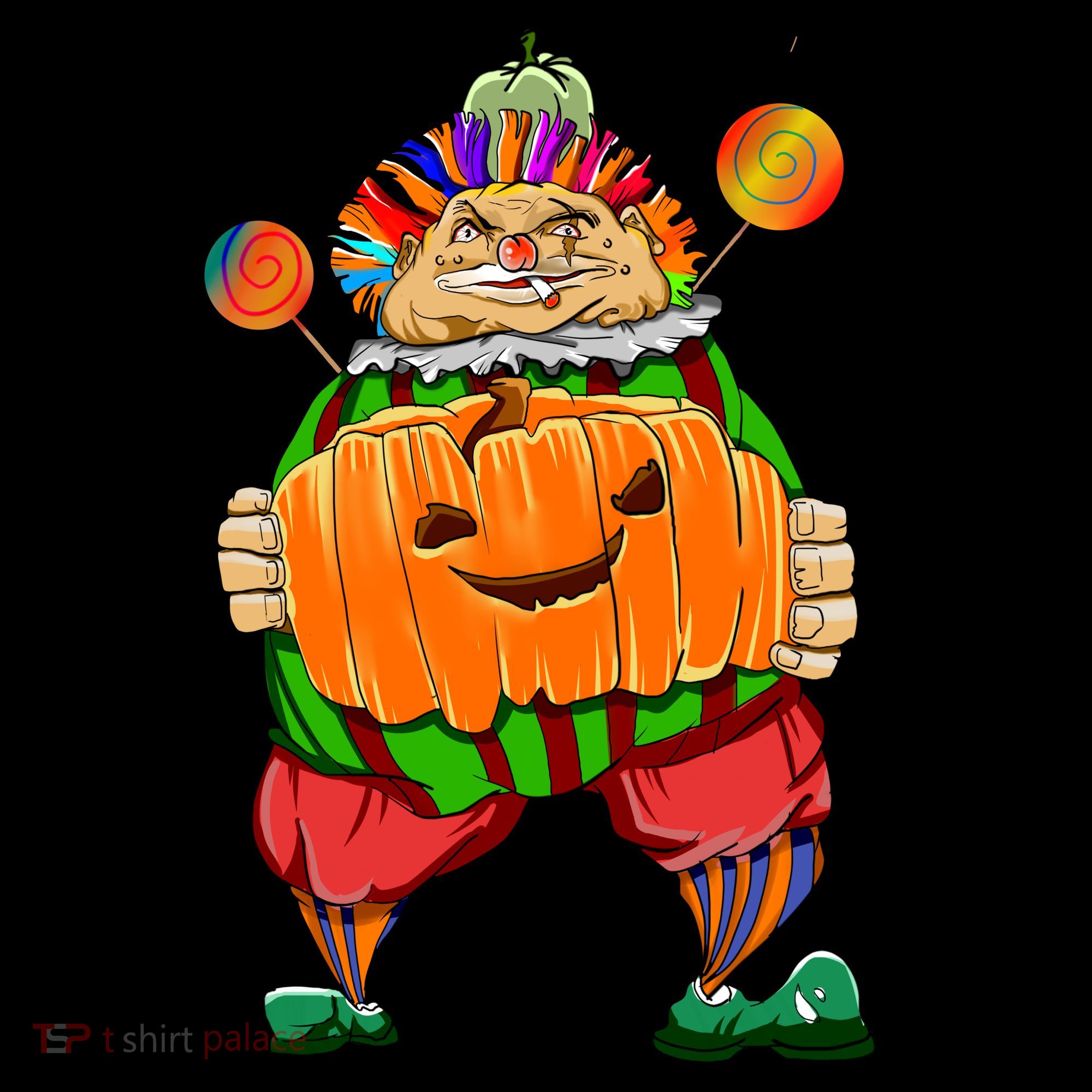 Clown Pumpkin Creepy Halloween Long Sleeve Shirt