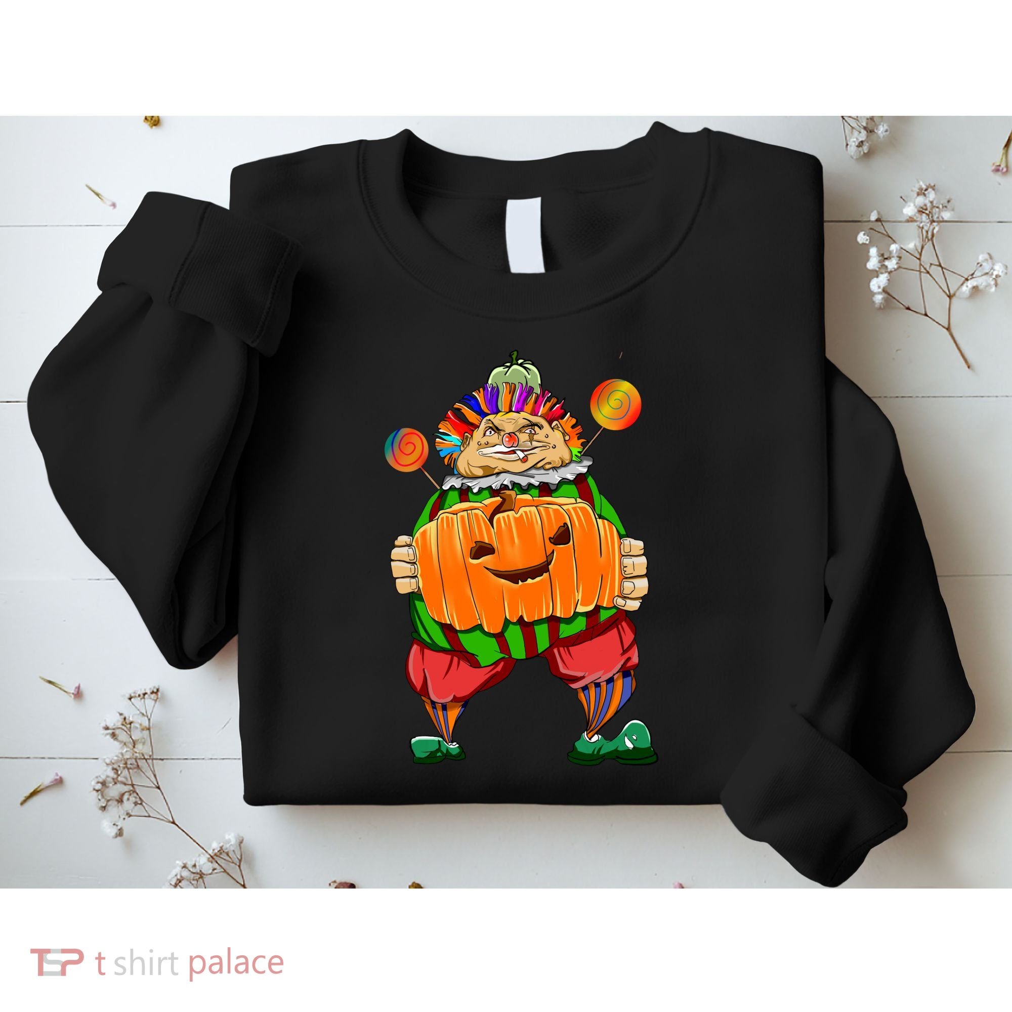 Clown Pumpkin Creepy Halloween Sweatshirt
