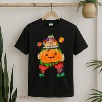 Clown Pumpkin Creepy Halloween T-Shirt thumb 2