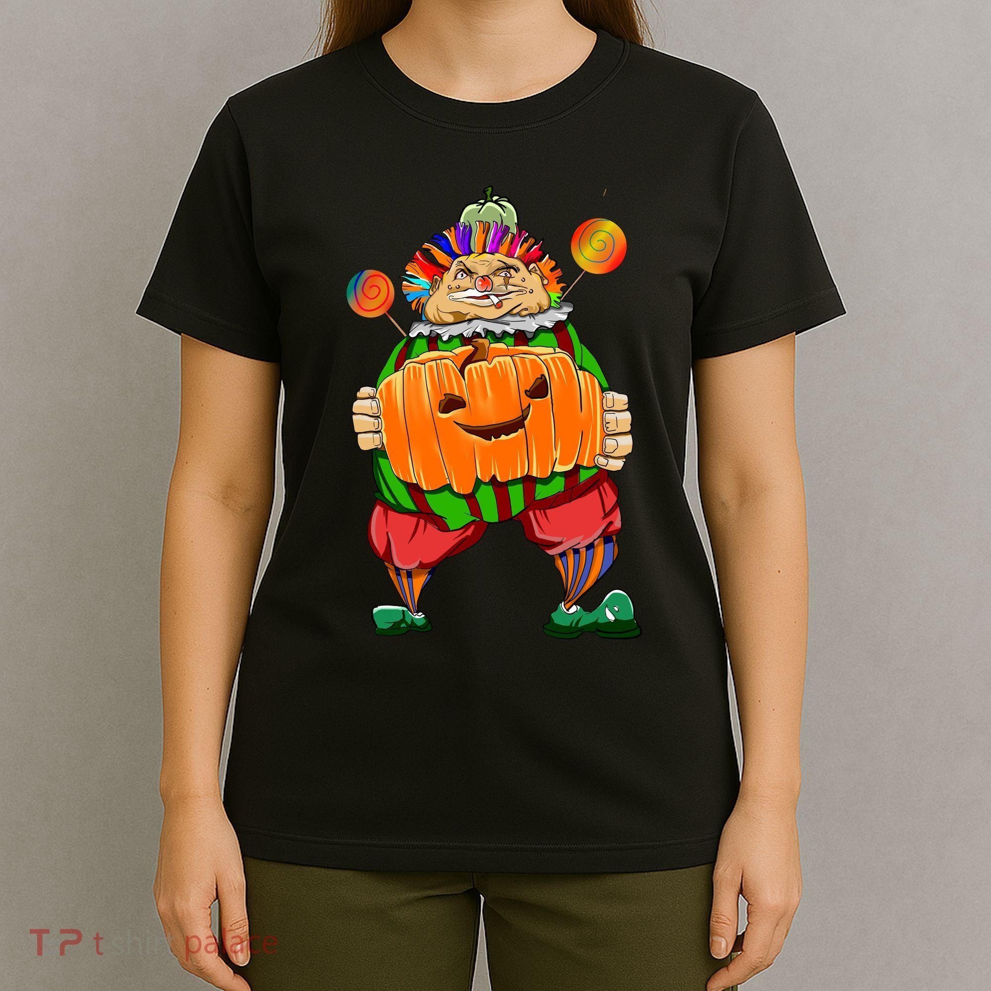 Clown Pumpkin Creepy Halloween T-Shirt
