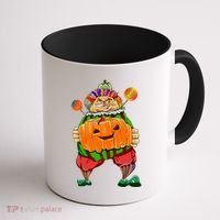 Clown Pumpkin Creepy Halloween Coffee Mug thumb 1