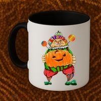 Clown Pumpkin Creepy Halloween Coffee Mug thumb 2