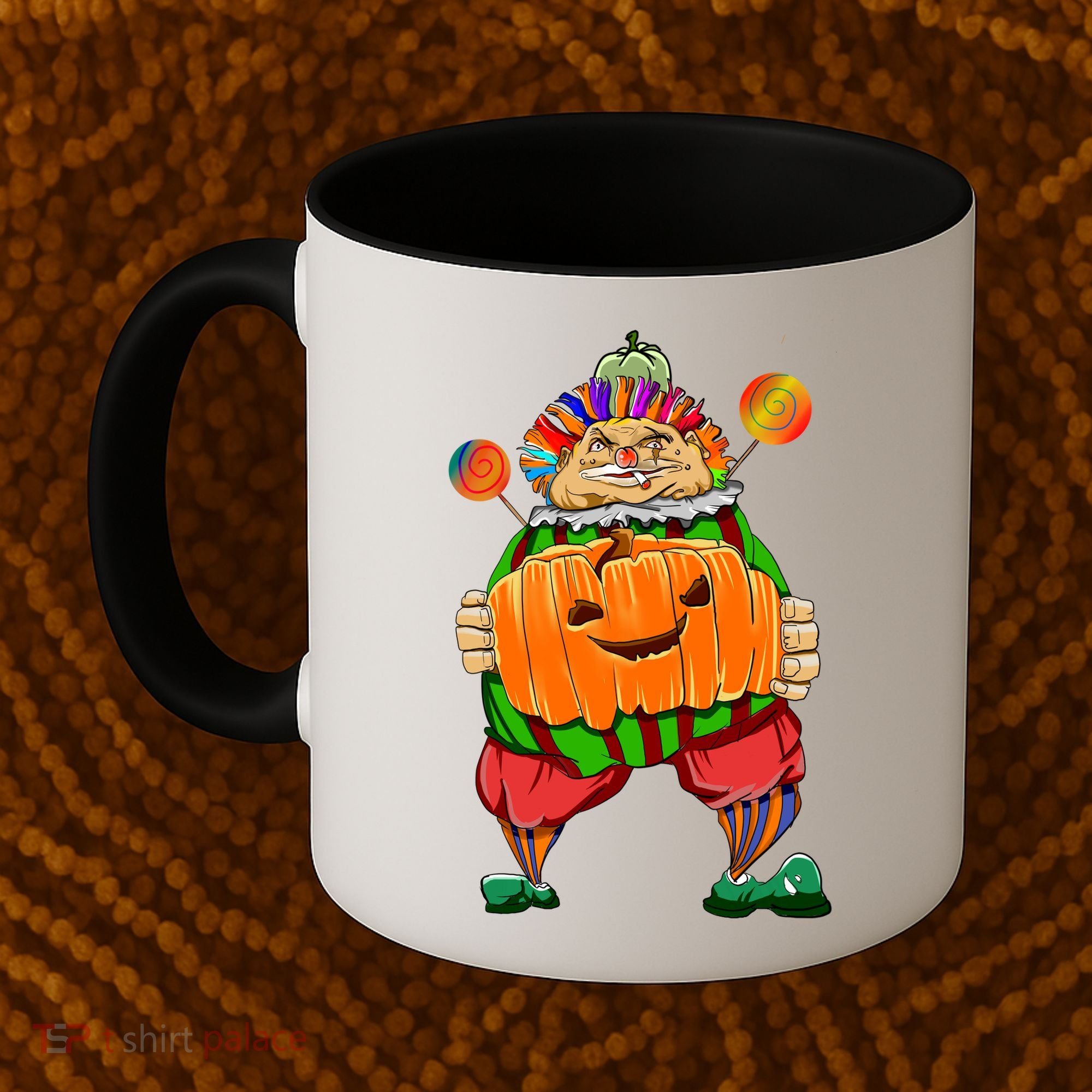 Clown Pumpkin Creepy Halloween Coffee Mug