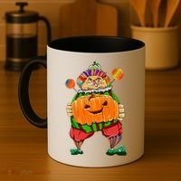 Clown Pumpkin Creepy Halloween Coffee Mug thumb 4