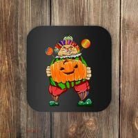 Clown Pumpkin Creepy Halloween Coaster thumb 0