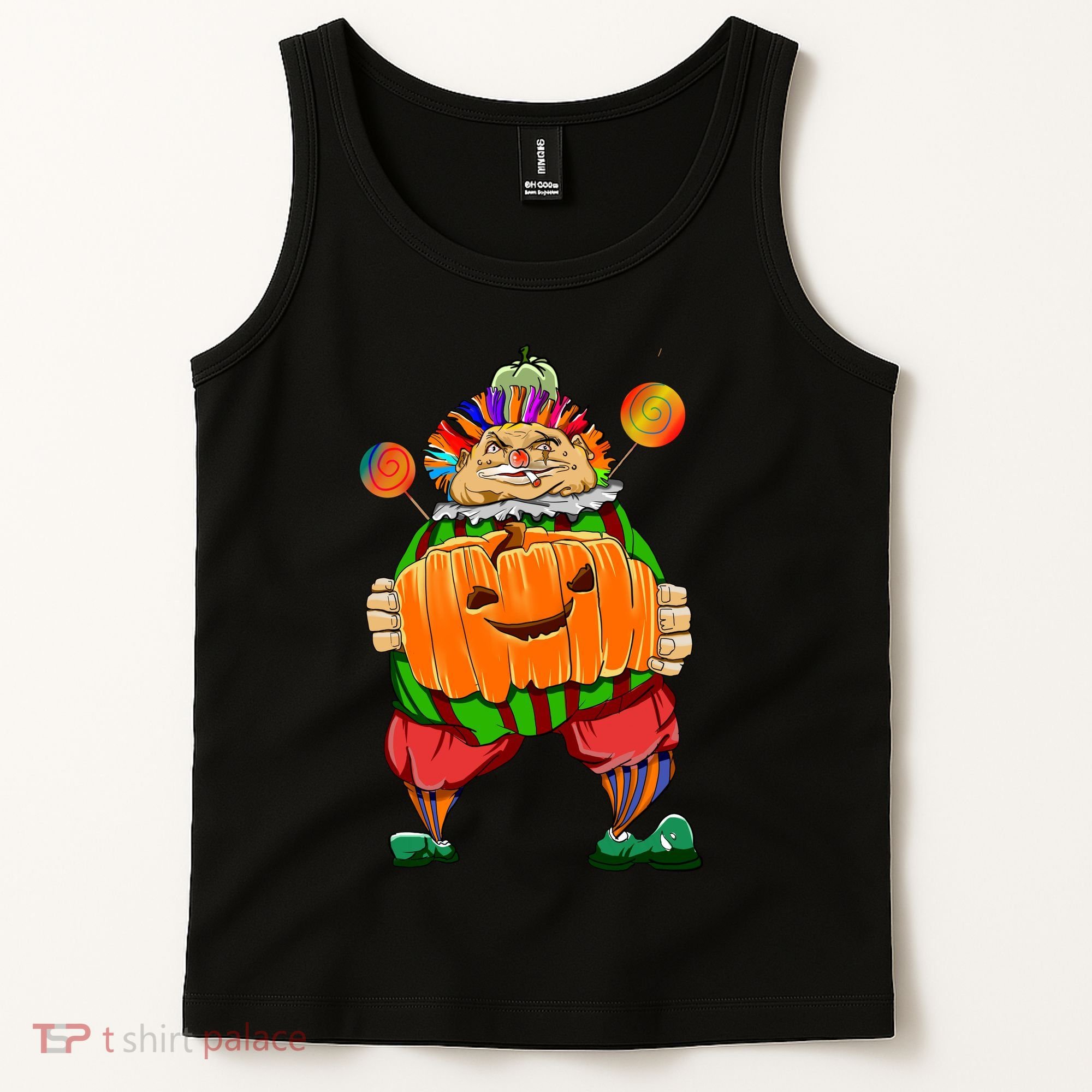 Clown Pumpkin Creepy Halloween Tank Top