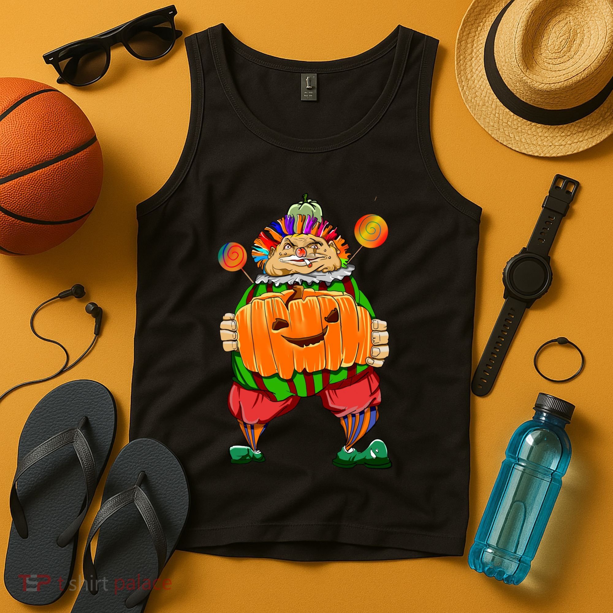 Clown Pumpkin Creepy Halloween Tank Top