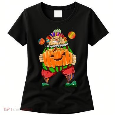 Clown Pumpkin Creepy Halloween Women's T-Shirt