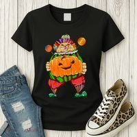 Clown Pumpkin Creepy Halloween Women's T-Shirt thumb 3