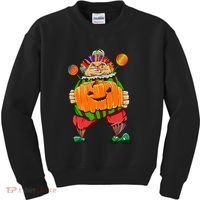 Clown Pumpkin Creepy Halloween Kids Sweatshirt thumb 0