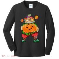 Clown Pumpkin Creepy Halloween Kids Long Sleeve Shirt thumb 0